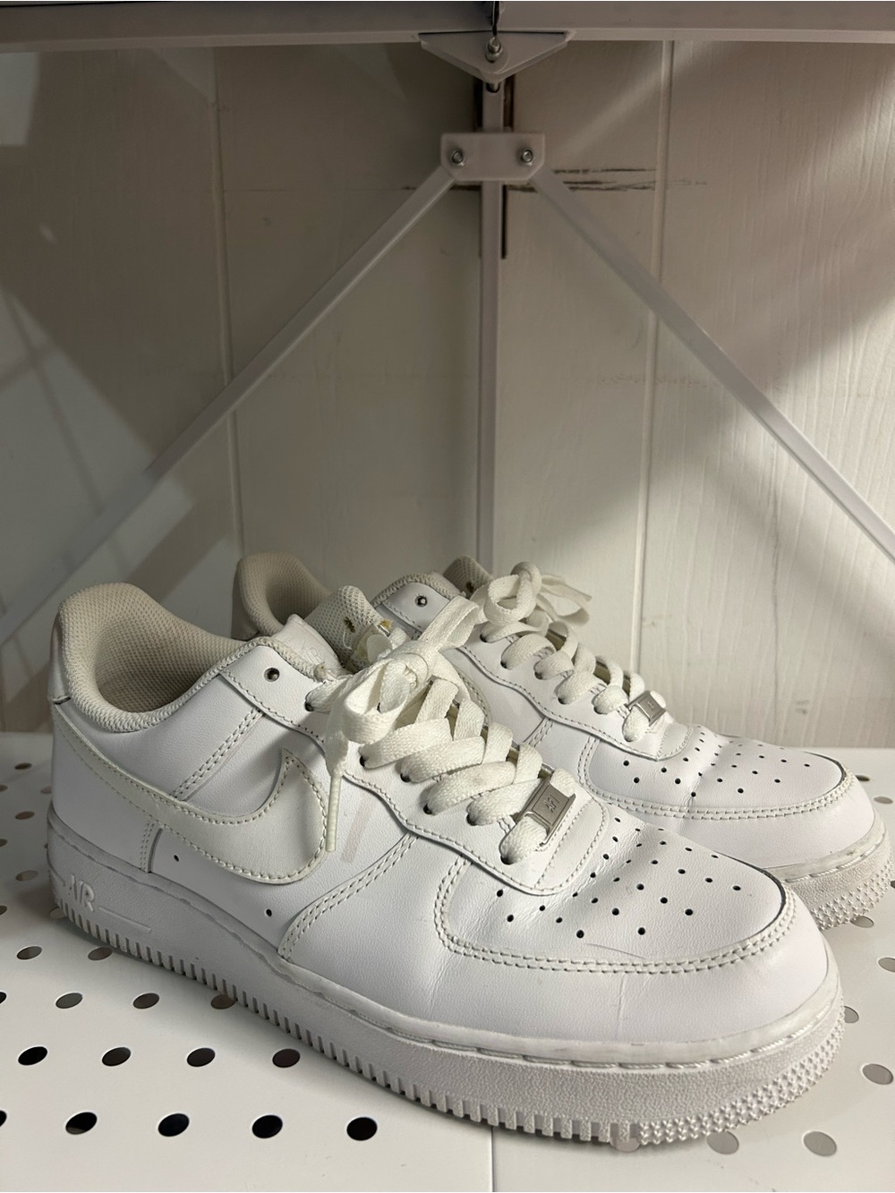 Nike Air Force 1 White Low-Top Leather Sneakers